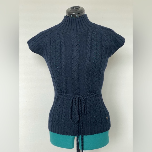 Carolina Herrera Navy Knit Sweater